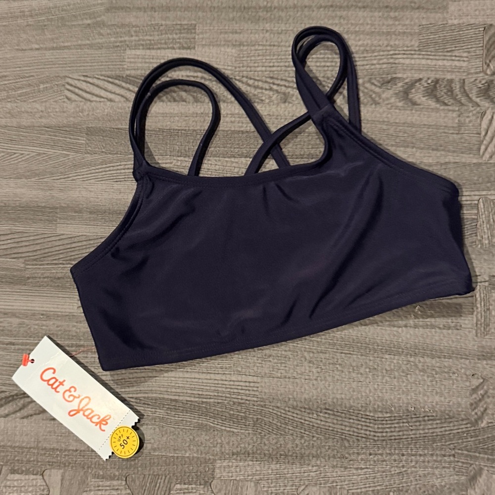 Cat & Jack Dark Blue Double Strap Swim top